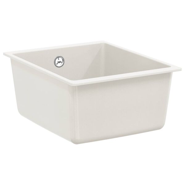 vidaXL Kraan Valge 370 x 460 mm 80% Kvarts ja 20% Vaik