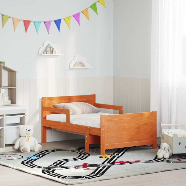 vidaXL Voodi raam madratsiga peaga Pruun 80 x 200 cm Tahke m&auml;nd