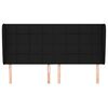 vidaXL voodipeats servadega, must, 163x23x118/128 cm, kangas