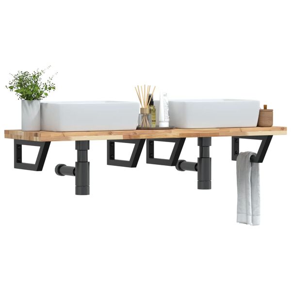 vidaXL seinale kinnitatav valamuriiul, teras ja akaatsiapuit