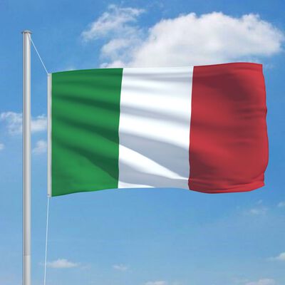 vidaXL Itaalia lipp ja lipumast, alumiinium, 6,2 m