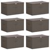 vidaXL Salvestuskarp 6 pcs Hall 60 x 43 x 35 cm Mittekootud kangas