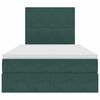 vidaXL Voodi hoiukohaga ja madratsiga Tume rohelise 120 x 200 cm Samet