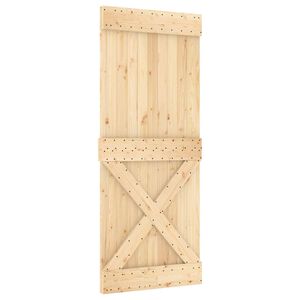 vidaXL Libisev uks NARVIK Naturaalne ja must 85 x 210 cm (213,5 cm)