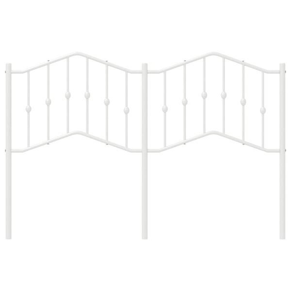 vidaXL metallist voodipeats, valge, 140 cm