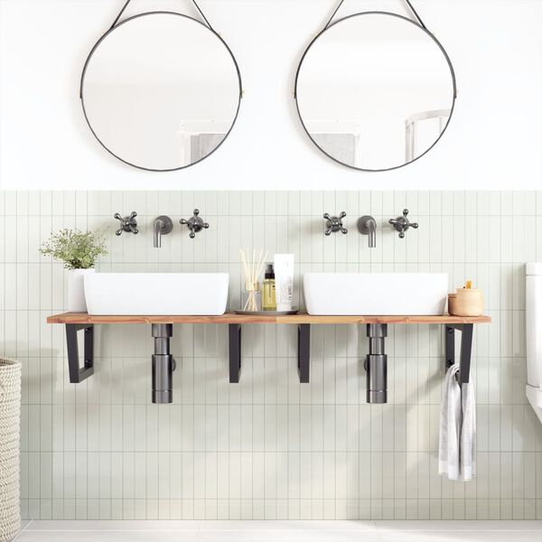 vidaXL seinale kinnitatav valamuriiul, teras ja akaatsiapuit