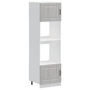 vidaXL ahjukapid 2 tk "Kalmar", hall, Sonoma t&ouml;&ouml;deldud puit