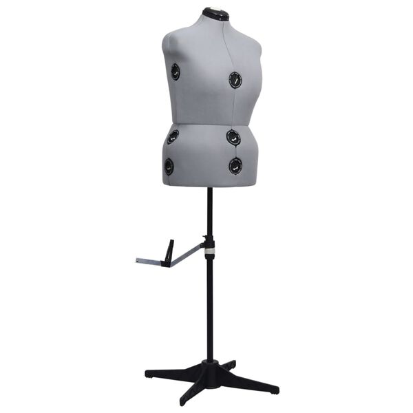 vidaXL reguleeritav kleidimannekeen, naine, hall, L, suurus 44-50