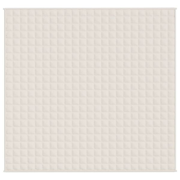 vidaXL raskustekk kreemjas 220x235 cm 15 kg kangas