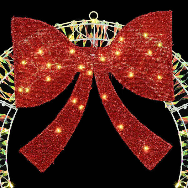 vidaXL Küünlapärg koos 80 LED-iga Soe valge 90 cm PET