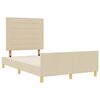 vidaXL Voodi raam peaga cream 120 x 190 cm kangas