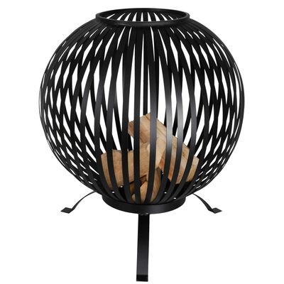 Esschert Design tulealuse pall, triipudega, must, süsinikteras FF400