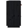 vidaXL puhvetkapp, must, 98,5x40x75 cm, täismännipuit
