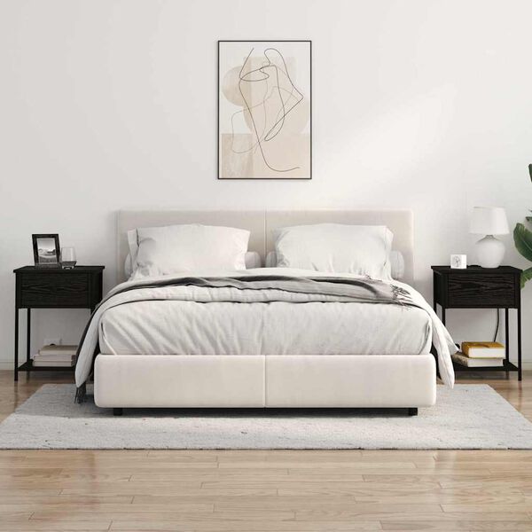 vidaXL &Ouml;&ouml;lambi kapp sahtliga Must tamm 42 x 41 x 56 cm Tehispuit