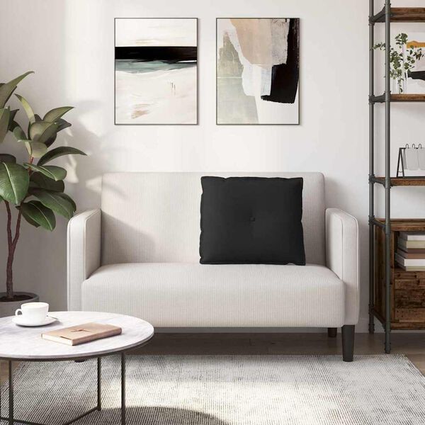 vidaXL Seljatugi padi Must 60 x 50 cm Mikrofiber kangas