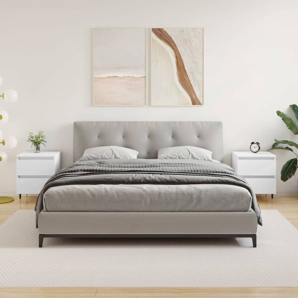 vidaXL &ouml;&ouml;kapid 2 tk, valge, 40 x 35 x 50 cm, tehispuit