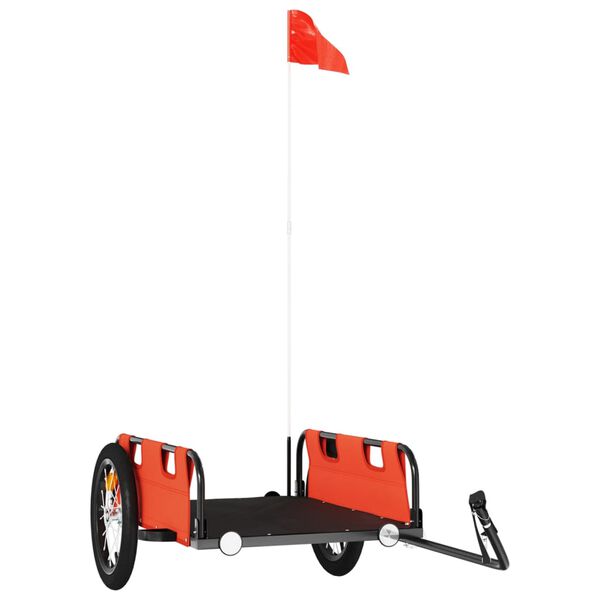 vidaXL ratta järelkäru, oranž, oxford kangas/raud