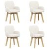 vidaXL P&ouml;&ouml;rlevad Toiduainete Toolid 4 pcs Boucl&eacute; Kreemjas