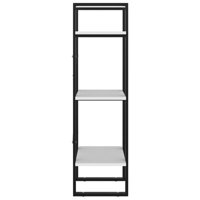 vidaXL 3-korruseline raamaturiiul, valge, 40x30x105 cm, puitlaastplaat