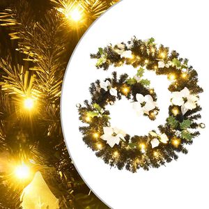 vidaXL j&otilde;uluvanik LED-tuledega must, 2,7 m, PVC
