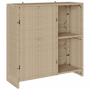 vidaXL Hoiukapp riiuliga ladustamisega Beež 100 x 36 x 102 cm Rotang