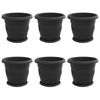 vidaXL Taimepotid 6 pcs Must &Oslash; 30 x 25 cm Plastmass