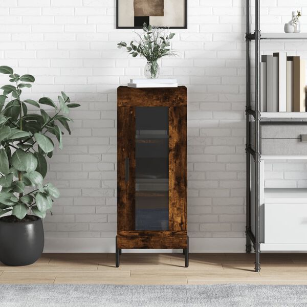 vidaXL puhvetkapp, suitsutatud tamm, 34,5 x 34 x 90 cm, tehispuit