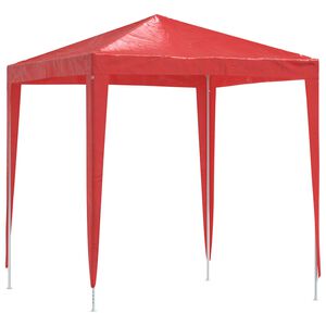vidaXL Pidutelgid 200 x 200 x 240 cm Punane PE ja teras