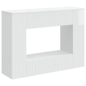 vidaXL Konsoollaud K&otilde;rgl&auml;ikega Valge 101 x 29 x 74 cm T&ouml;&ouml;deldud puit