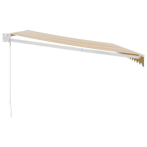 vidaXL sisset&otilde;mmatav varikatus kollane-valge 4x3 m kangas, alumiinium