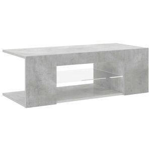 vidaXL telerialus LED-tuledega, betoonhall, 90 x 39 x 30 cm