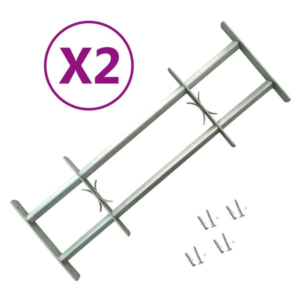 vidaXL reguleeritavad turvatrellid akendele 2 tk 700-1050 mm