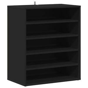 vidaXL kingakapp, k&otilde;rgl&auml;ikega must, 60 x 35 x 70 cm puitlaastplaat