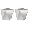 vidaXL Taimekast 2 pcs H&otilde;bedane 40 x 40 x 40 cm Roostevaba teras