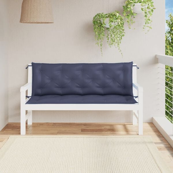 vidaXL aiapingi istmepadjad 2tk, tumesinine, 150x50x7cm, oxford-kangas
