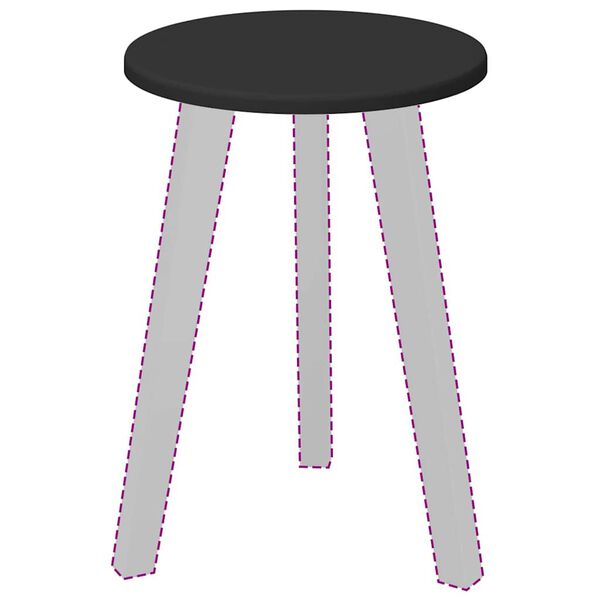 vidaXL Lauda peal Must 30 x 30 x 1,5 cm Tehispuit