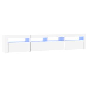 vidaXL telerialus LED-tuledega, valge, 210x35x40 cm