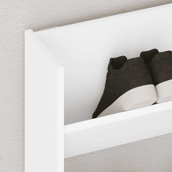 vidaXL seina kingakapp, valge, 80 x 18 x 60 cm, tehispuit