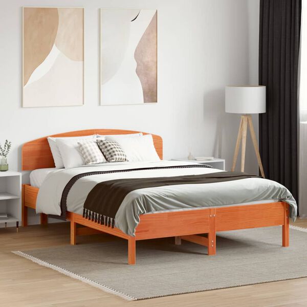 vidaXL voodipeats, vahapruun, 120 cm, m&auml;nnipuit