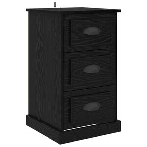 vidaXL &Ouml;&ouml;lambi kapp sahtliga Must tamm 39 x 39 x 67,5 cm Tehispuit