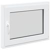 vidaXL Keldriakendus RISOR 80 x 60 cm PVC ja klaas Valge