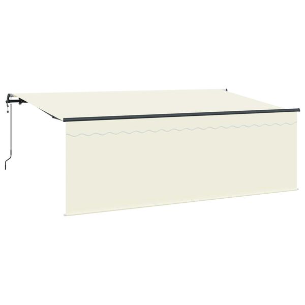 vidaXL K&auml;igukohandatav varikatus cream 350 x 200 cm