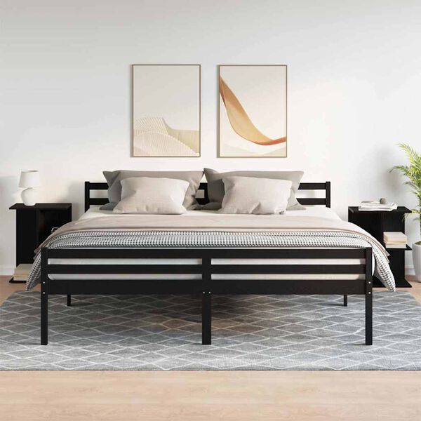 vidaXL &ouml;&ouml;kapid, 2 tk, must, tamm, 46,5x29x61 cm tehispuit