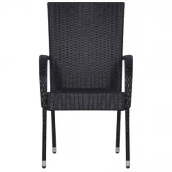 vidaXL 5-osaline aiamööbli komplekt, must