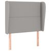 vidaXL voodipeats servadega, helehall, 93x23x118/128 cm, kangas