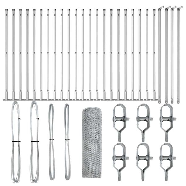 vidaXL Aiapost H&otilde;bedane 50 x 0,6 m (25 mm mesh) Teras