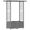 vidaXL T&otilde;stetud Padi Kase ja Katusega Helehall 124,5 x 40 x 138 cm PP