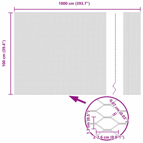 vidaXL Heksagonaalne tara Roheline 1 x 10 m Teras