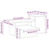 vidaXL Konsoollaud Sonoma tamm 91,5 x 35 x 38,5 cm Tehispuit