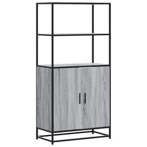 vidaXL Highboard Hall Sonoma 68x35x139 cm Engineered Wood and Metal